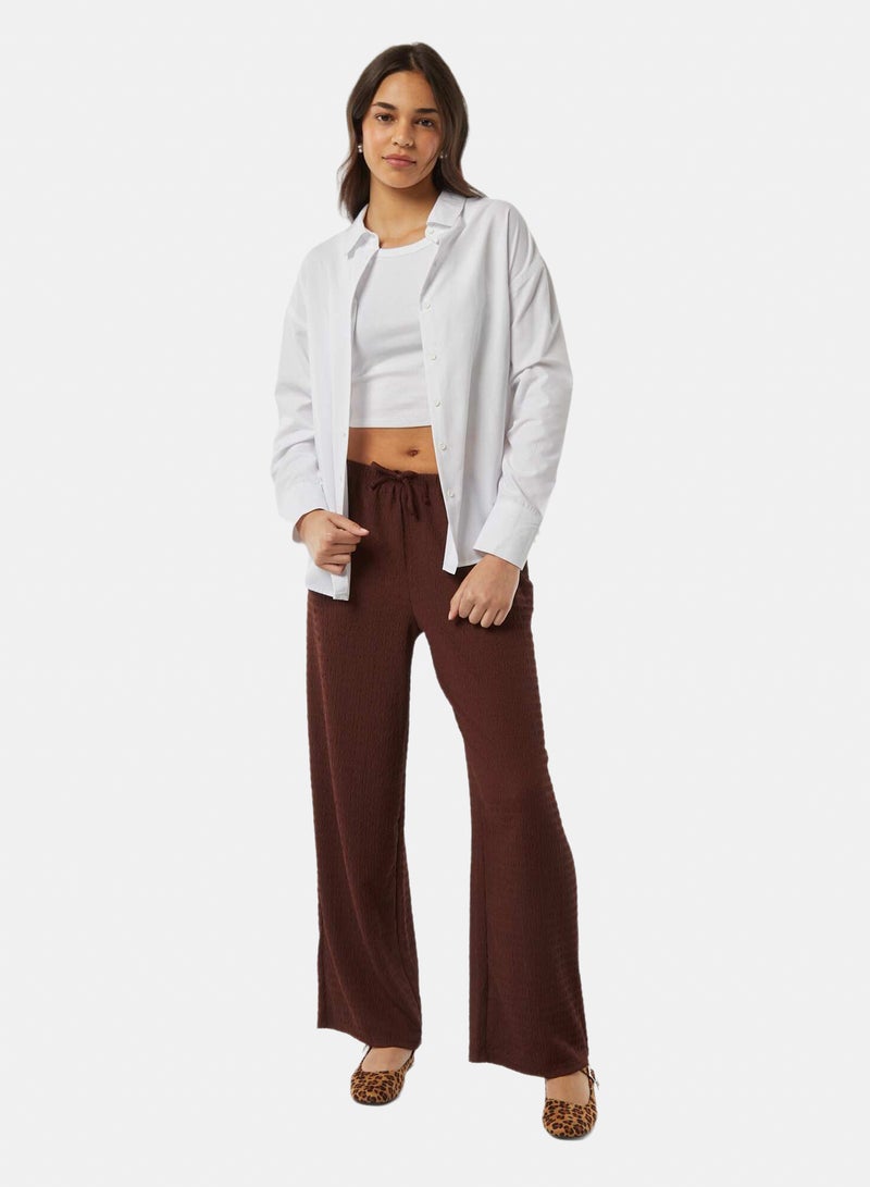 Kiabi Wide-Leg Crepe Knit Pants - Image 1